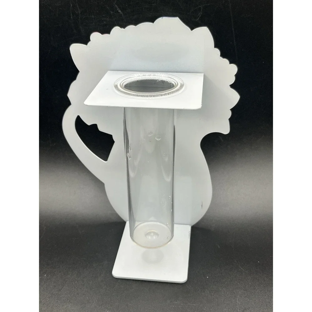 Vintage Avon Gift‎ Collection Metal Blooming Florals Vase 7.5